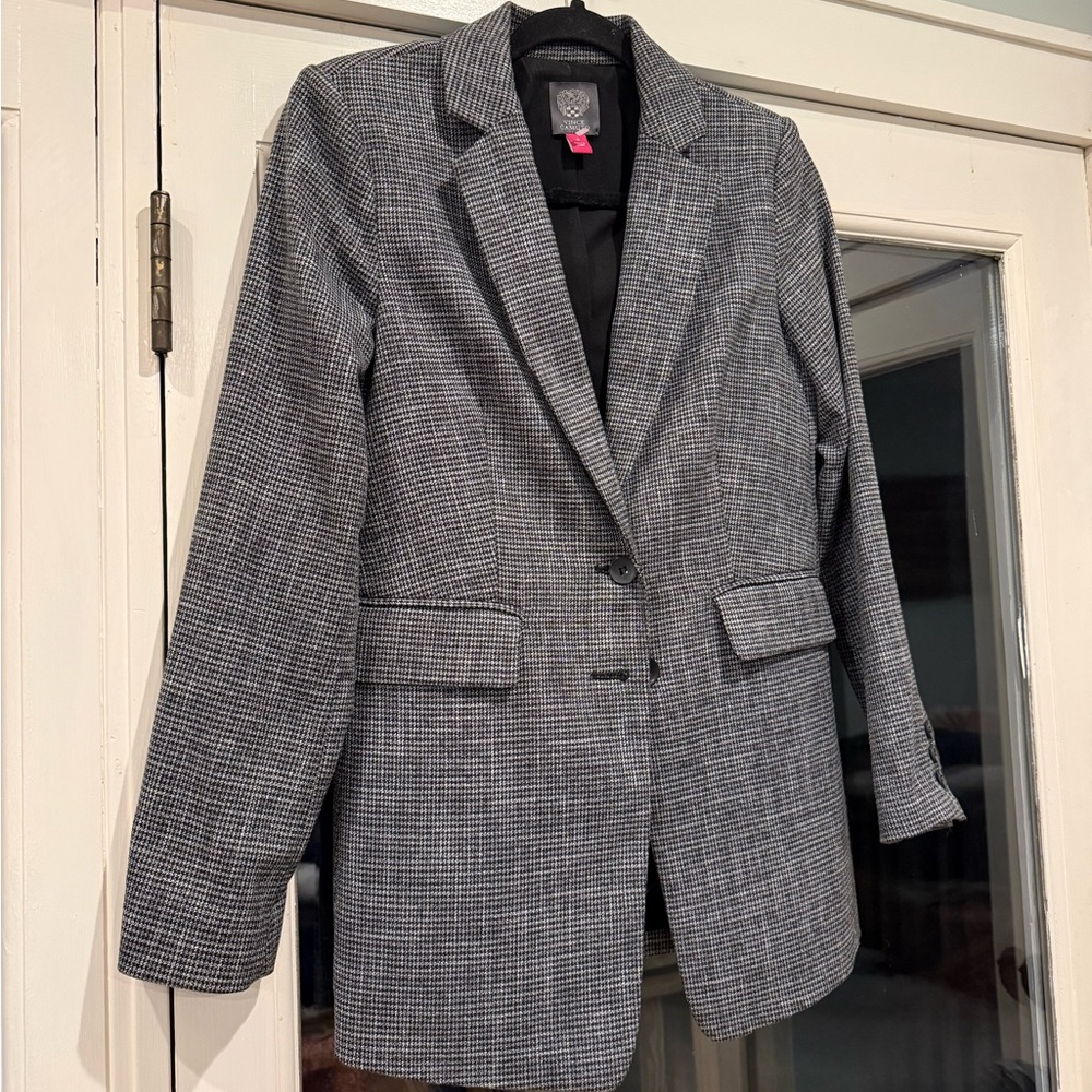 Vince Camuto Gray Checkered Blazer